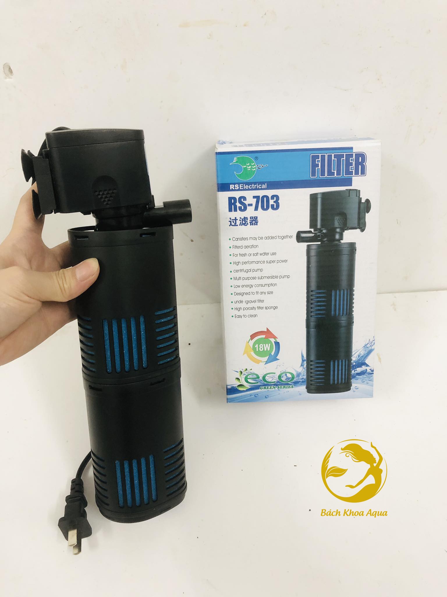 Máy lọc trong cho bể cá RS đủ công suất tiện lợi